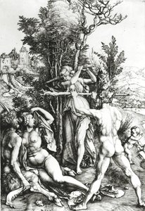 Hercules op de tweesprong, 1498 door Albrecht Dürer