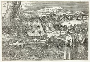 Landschap met kanon (Het Grote Kanon) door Albrecht Dürer