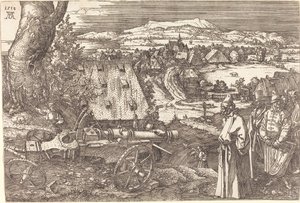 Landschap met een kanon, 1518 door Albrecht Dürer