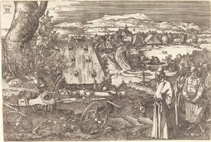 Landschap met het kanon door Albrecht Dürer