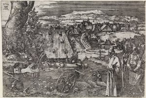 Landschap met kanon (Het grote kanon; Het kanon) door Albrecht Dürer