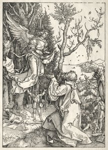 Leven van de Maagd: Joachim en de Engel door Albrecht Dürer