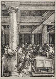 Leven van de Maagd: Presentatie van Jezus in de Tempel, 1504-1505 door Albrecht Dürer