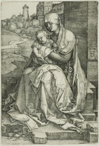 Madonna bij de muur door Albrecht Dürer