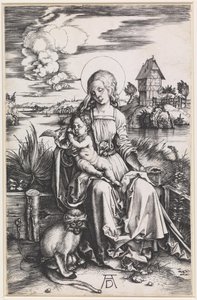 Maria met kind en een aap door Albrecht Dürer