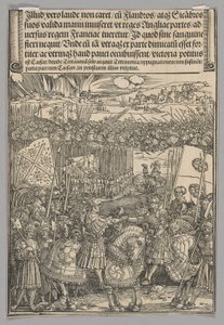 Maximiliaan en Hendrik VIII van Engeland, plaat 22 uit Historische Scènes uit het Leven van Keizer Maximiliaan I uit de Triomfboog