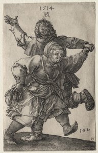 Dansend boerenpaar door Albrecht Dürer