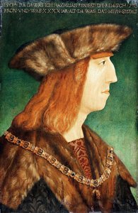 Portret van Keizer Maximiliaan I 1459-1519, na 1504