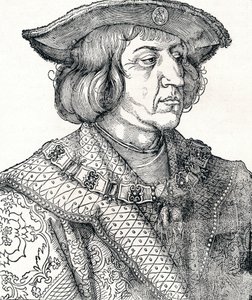 Portret van Keizer Maximiliaan I, 1511, 1906 door Albrecht Dürer