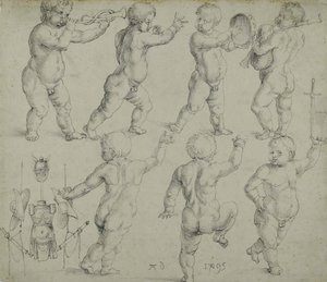 Putti, 1495 door Albrecht Dürer