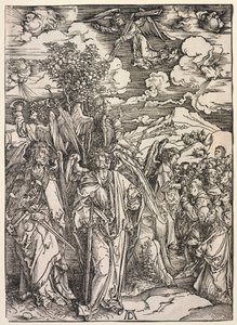 Openbaring van St. Johannes: Vier Engelen Die de Winden Tegenhouden, 1511 door Albrecht Dürer