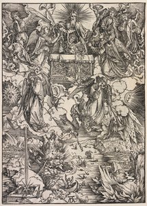 Openbaring van St. Johannes: Zeven engelen met trompetten, 1511 door Albrecht Dürer