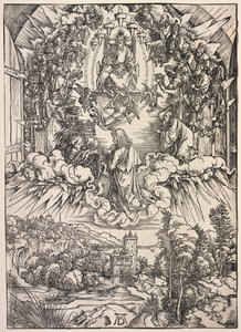 Openbaring van Johannes: Johannes voor de Troon door Albrecht Dürer