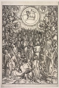 Openbaring van Johannes: De Aanbidding van het Lam door Albrecht Dürer