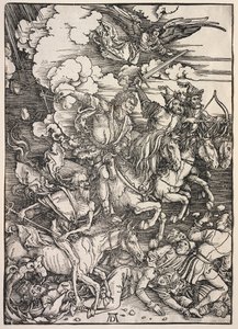Openbaring van St. Johannes: De Vier Ruiters, 1511 door Albrecht Dürer