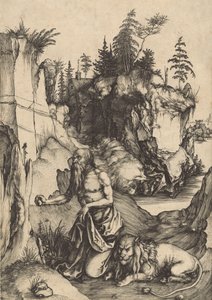 Sint Hiëronymus boetvaardig in de wildernis, c. 1496