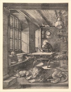 Sint Hiëronymus in zijn studeerkamer door Albrecht Dürer