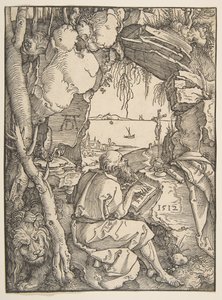 Sint Hiëronymus in een grot, 1512 door Albrecht Dürer