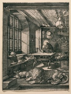 Sint Hiëronymus in zijn cel door Albrecht Dürer