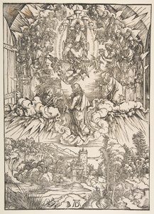 Sint Jan voor God en de Ouderen, uit De Apocalyps, ca. 1496 door Albrecht Dürer