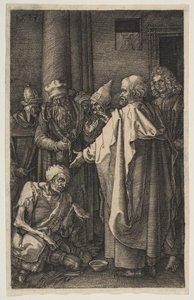 Sint Petrus en Sint Johannes bij de Poort van de Tempel, uit De Passie door Albrecht Dürer