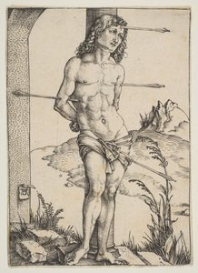 Sint Sebastiaan Gebonden aan de Zuil door Albrecht Dürer