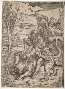 Simson Doodt de Leeuw, ca. 1496-1497 door Albrecht Dürer