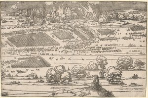 Belegering van een Fort: Linker Deel door Albrecht Dürer