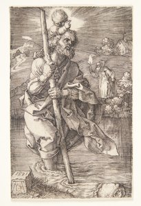 St. Christoffel naar rechts gericht