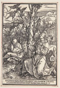 Sint Franciscus ontvangt de stigmata door Albrecht Dürer