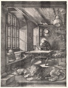 St. Hiëronymus in Zijn Studie, 1514 door Albrecht Dürer