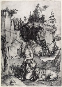 St. Hiëronymus in boetedoening, ca. 1497 door Albrecht Dürer