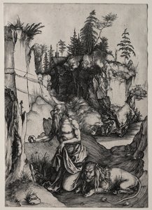St. Hiëronymus in Boetedoening, ca. 1497 door Albrecht Dürer