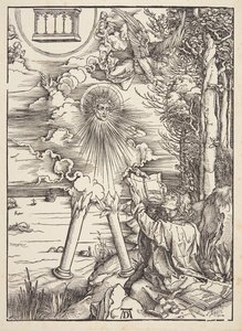 St. Johannes die het boek verslindt