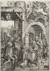 De Aanbidding der Wijzen, ca. 1501-1503 door Albrecht Dürer