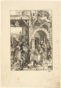 De Aanbidding der Wijzen, uit Het Leven van de Maagd door Albrecht Dürer