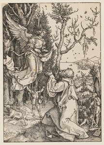 De engel verschijnt aan Joachim door Albrecht Dürer