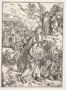 De engel toont St. Johannes het Nieuwe Jeruzalem door Albrecht Dürer