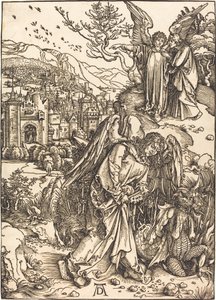 De Engel met de Sleutel van de Bodemloze Put door Albrecht Dürer
