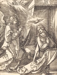 De annunciatie, waarschijnlijk ca. 1509-1510 door Albrecht Dürer