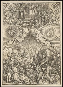 De Apocalyps: Het openen van het vijfde en zesde zegel, 1497-98 door Albrecht Dürer