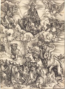 Het Beest met Twee Horens als een Lam door Albrecht Dürer
