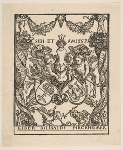 Het Boekplaat van Wilibald Pirckheimer door Albrecht Dürer