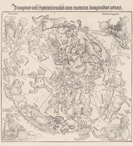 De Hemelkaart - Noordelijk Halfrond, 1515 door Albrecht Dürer