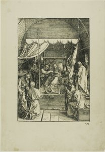 De dood van de Maagd, uit Het leven van de Maagd door Albrecht Dürer