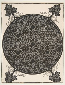 De vijfde knoop. Gevlochten rondel met zeven zes-puntige sterren door Albrecht Dürer