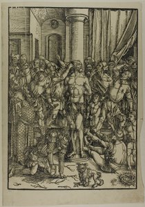De geseling, uit De Grote Passie door Albrecht Dürer