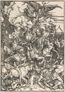 De Vier Ruiters, uit De Apocalyps van St. Jan door Albrecht Dürer