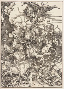 De vier ruiters van de Apocalyps door Albrecht Dürer