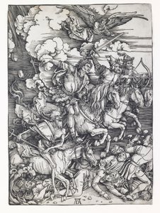 De vier ruiters van de Apocalyps door Albrecht Dürer